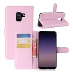 Samsung Galaxy A8 (2018) Snyggt enfärgat fodral - Ljus rosa Rosa