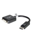 C2G DisplayPort to DVI-D Adapter Converter - Single Link DVI-D Video Adapter M/F - Musta - video adapter - 20 cm