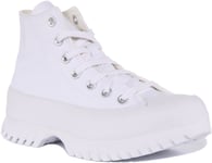 Converse A00871C Lugged 2.0 Hi Womens Hi Top Trainers In White Size UK 3 - 8