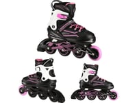 Nils Extreme Na1169a Justerbara Svart/Rosa Utbytbara Rullskridskor R. 35-38
