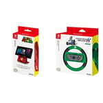 Hori Mario Kart 8 Deluxe - Luigi Racing Wheel - Controller forNintendo Switch & Compact Stand - Mario Edition for Nintendo Switch