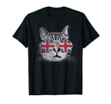 Cat Shirt England UK Union Jack Flag Country Men Women Gift T-Shirt