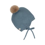 Huttelihut Baby Mössa i Ylle med Pompom Stormy Weather | Grå | 74/80 cm