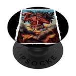 The Devil Devouring Human in Hell Occult Monster Athée PopSockets PopGrip Interchangeable