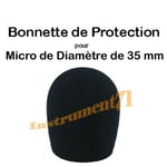 1 Bonnette Anti Vent Pour Micro Diamètre 35 mm / SM 58 Couleur Noir