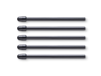 Wacom - Udskiftningskerne for skrivestift - sort (pakke med 5) - for Wacom Pro Pen 2 Intuos Pro Large, Medium, Small MobileStudio Pro DTH-W1320, DTH-W1620