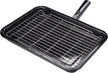 Replacment Single Handle Enamelled Grill Pan & Rack for Beko Oven Cooker