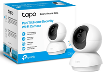 Pan/Tilt Smart Security Camera, Indoor CCTV, 360° Rotational Views, Works with A