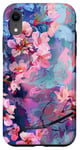 Coque pour iPhone XR Peinture à l'huile de fleur de Sakura de fleur de cerisier