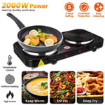 Multi-function Double Electric Hot Plate Portable Table Top Cooker Hob 2KW Stove