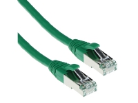 ACT Green 30 meter LSZH SFTP CAT6A patch cable snagless with RJ45 connectors