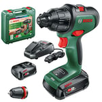 Bosch Cordless Combi Drill AdvancedImpact 18 (2x Batteries, 18 Volt System, in Carrying Case)