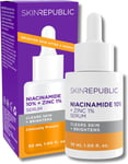 Skin Republic Niacinamide 10% + Zinc 1% Brightening Serum, Minimises Excess Oil,