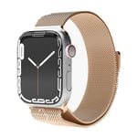 Vonmählen Apple Watch (42/44/SE/45/49MM) Milanese Loop Rustfritt stål Reim - Rose Gold