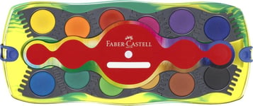 FABER-CASTELL målarlåda lock CONNECTOR Dino, 12 färger färgpannor som kan sättas ihop individuellt, -