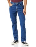 Lee Brooklyn Straight Men's Jeans Pants, Mid Stonewash, 31W / 34L
