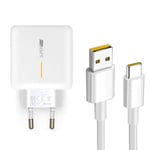 Kit Chargeur 65w Charge Rapide 4a Vooc 2.0 + Câble Chargeur Rapide Type C Pour Oppo A53