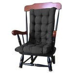 High Back Chair Cushion 120 x 50 x 8 cm Garden Recliner Chair Cotton Pad Seat Cushion Buttocks Chair Pad (Black)