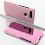 Hülle® Plating Flip Mirror Case for Huawei Honor View 20 (Rose Gold)