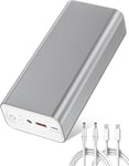 Power Bank 30000mAh Portable Charger 65W PD & 76W PC USB C 3 Charging Port