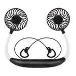 Kurphy Neck Fan USB Rechargeable With 7 Color LED Mini Neckband Mini Fan Wireless Earphones With Mic For All Phones