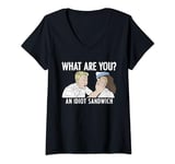 Womens What Are You? An Idiot Sandwich Funny V-Neck T-Shirt