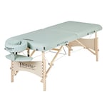 Master Massage Paradise Portable Massage Lash Beauty Salon Spa Table Tatto Bed Physical Therapy Couch, beech wood, Lily Green, 71cm