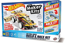 Hot Wheels - Bladez Toys - voiture de course à construire et personnaliser - rétro friction - Maker Kitz - DIY Build & Race Kit - 14cm - jouet enfant - 6 ans et plus - 51193