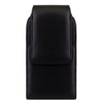 Jlyifan Leather Vertical Executive Holster Belt Clip Pouch Case for iPhone 7 Plus / 6S Plus/Samsung Galaxy S20 / S10+ / A51 / A50 / A41 / A20S / LG V50 ThinQ/BLU VIVO 6 (Black)