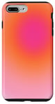 Coque pour iPhone 7 Plus/8 Plus Rose et orange dégradé mignon aura esthétique