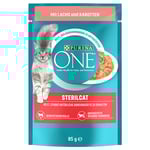 Purina One Sterilised  - 13 x 85 g Lax & morötter