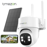 TMEZON 3MP Wireless Solar/Battery WIFI CCTV Outdoor Security Camera WiFi Home