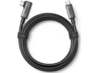 Ugreen USB typ-C till USB typ-C vinklad kabel för 60W laddning / dataöverföring med stöd för VR-glasögon (t.ex. Oculus Quest 2) 5m svart (US551)