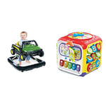 Bright Starts, John Deere 4en1 Trotteur, Possibilité de Jouer à Deux, à Partir de 6 Mois & VTech - Super Cube Des Découvertes – Cube d’Activités Bébé, Cube d’Éveil, Jouet d’Éveil – 9/36 Mois