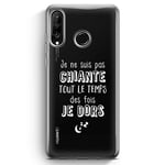 ZOKKO Case for Huawei P30 Lite Je ne suis Pas Chiante Tout Le Temps Transparent Soft White Ink