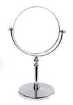 HIMRY Miroir cosmétique Miroir sur Pied Grossissement 5 x, 6 inch, Rotatif à 360 °. verc hromten Miroir grossissant Miroir Salle de Bain Miroir, côtés : Normal + grossissement : X 5, KXD3106–5 x