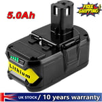 For Ryobi 18V P108 Lithium Battery RB18L50 18 Volt ONE+ PLUS 5.0Ah Battery Pack