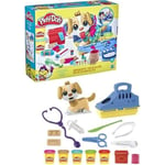 PLAYDOH Play-doh - Box Veterinärpraktiken Med Hund, Fodral, 10 Verktyg Och 5 Färger