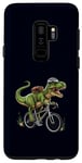Coque pour Galaxy S9+ T-rex Dinosaure à vélo Dino Cyclisme Biker Rider