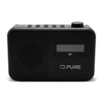 Pure Elan One2 portable DAB+/FM radio with Bluetooth 5.1 (LCD display, 10 preset buttons, can run with 4xAA batteries) Charcoal Black