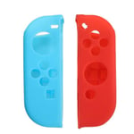 Pair Silicone Coque Bleu+Rouge à Nintendo Switch Joy-Con Manette Housse Étui Protecteur de Protection