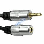 2m Jack Extension Audio Cable 3.5mm PRO Stereo Aux Headphone TRS OFC HQ Lead