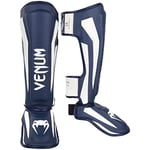 Venum Unisex Elite Shin Guards, White/Navyblue, Large