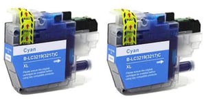 2 Compatible LC3219 (LC3217) C XL inks for Brother J5930DW  J6530DW  J6930DW