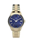 Timex Waterbury Traditional with Gold-Tone Bracelet and Blue Dial, One Colour, Women