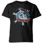 Marvel The Amazing Spider-Man Snowflake Web Kids' Christmas T-Shirt - Black - 3-4 ans - Noir