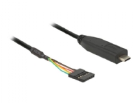Delock - USB / seriell kabel - 24 pin USB-C (hane) till 6 pin TTL (hona) - 5 V - 2 m - svart