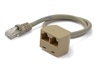Startech.Com 2-Till-1 Rj45 Splitterkabeladapter - F/M - Nätverksdelare - Rj-45 (Hane) Till Rj-45 (Hona)