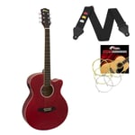 Tiger Red Electro Acoustic Guitar for Beginners with 6 Months FREE