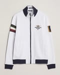 Aeronautica Militare Full Zip Tricolori Sweater Off White